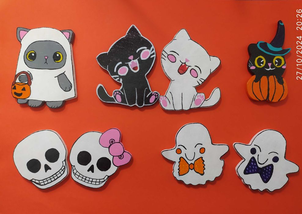 Halloween Peças em madeira, artesanato