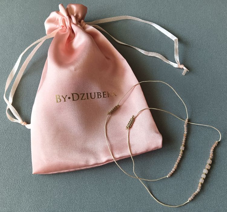 Dwie bransoletki delikatne kobiece drobne koraliki by Dziubeka