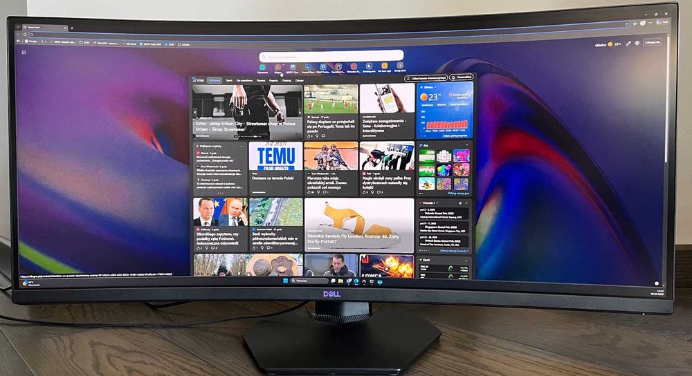 Monitor Dell S3422DWG 34" 3440x1440px 144Hz 2 ms Curved - stan idealny