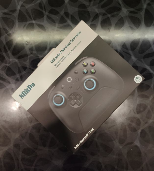 Геймпад 8BitDo Ultimate 2 Wireless (Чорний) — TMR стіки, Ефект Холла, Bluetooth/2.4G/USB, Док-станція, Новий