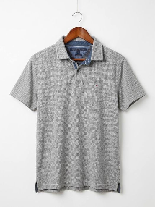 Поло Tommy Hilfiger custom fit Оригінал сіре M-L