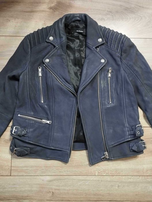 The Kooples biker leather jacket size L kurtka skóra owcza