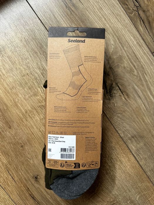 Skarpety Seeland Field Sock- 3pack PINE GREEN/DARK GREY 43-46