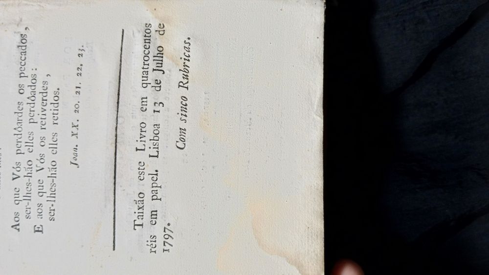 Livro antigo séc XVIII