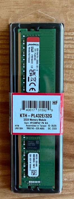 Pamięć serwerowa Kingston ECC DDR 4 32GB KTH-PL432E/32G