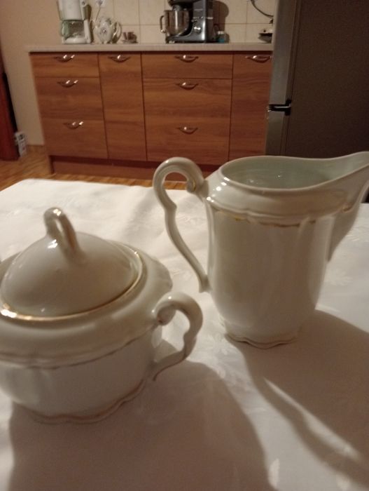 Cukiernica i mlecznik antyk zestaw