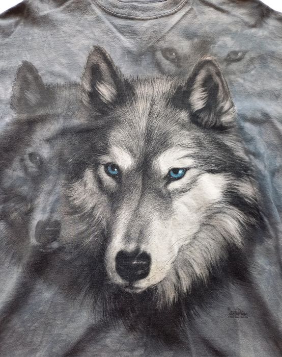 Винтаж Мерч футболка rock biker metal The Mountain Wolf L(XL) 2002г