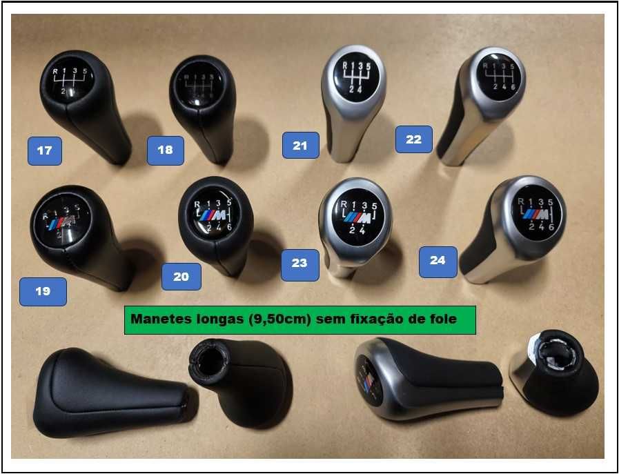 Manete moca seletor de caixa com fole BMW F30 F31 E81 E82 E87 E88...