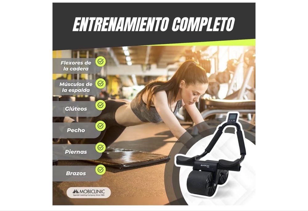 Rolo de Treino de ABS abdominais Mobiclinic Fitness