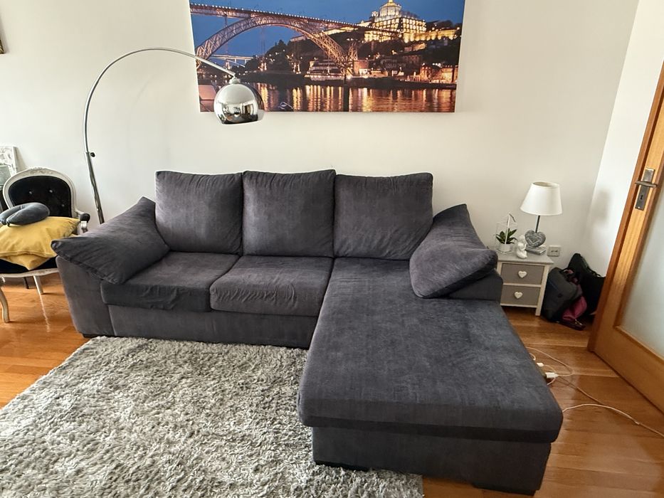 Sofá de 3/4 lugares com chaise longue
