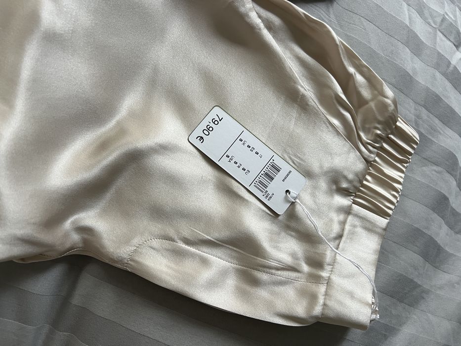 Spodnie 100% jedwab morwowy / 100% silk – luksusowe beżowe (beige)