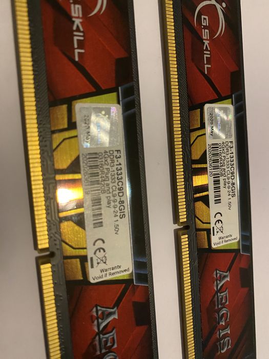 Memórias DDR3 4Gb x2 = 8Gb 1333