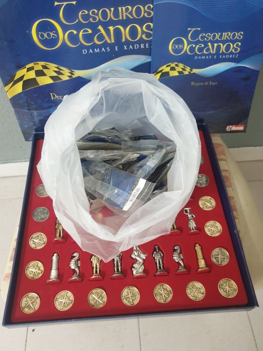 Damas e Xadrez ouro e prata (+peças)
