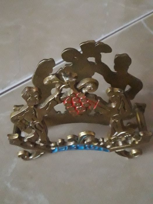 Stary mosiężny żydowski serwetnik