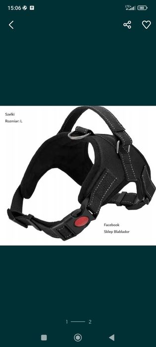 Szelki dla psa bezuciskowe L wyprzedaż