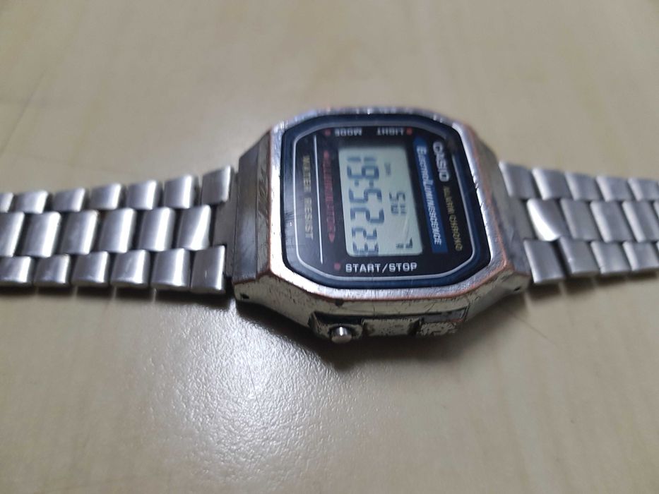 Zegarek nareczny CASIO A168 ILLUMINATOR 3298 ElectroLuminescence Alarm