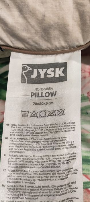 Nonsnibba poduszke z kaczym pierzem naturalna