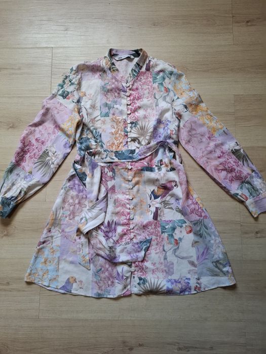 Сукня коротенька  zara розмір М льон