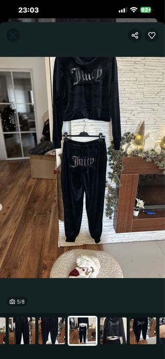 Dres welurowy S M L Juicy komplet dresowy rozpinany damski cyrkoni