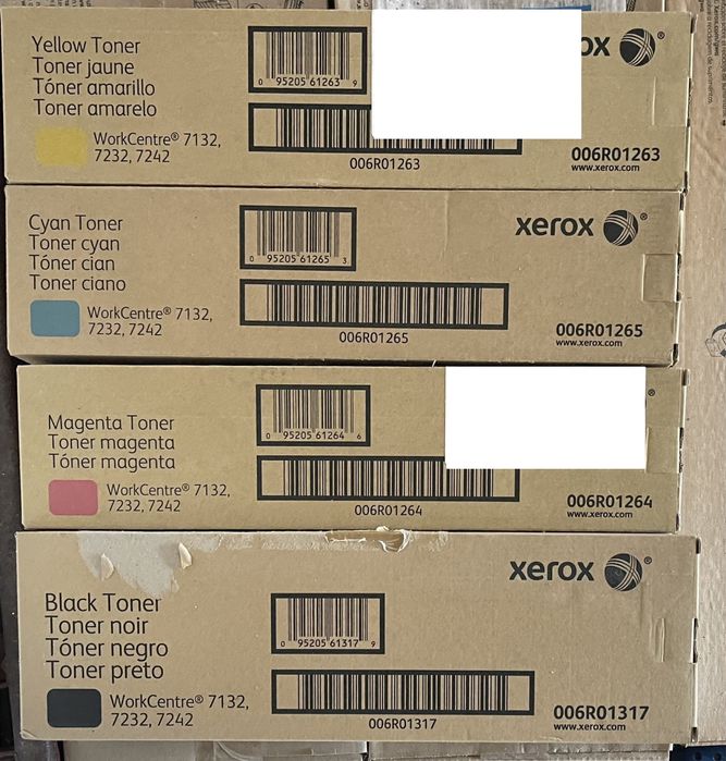 Tones e depósito de resíduos para Xerox WorkCentre 7132, 7232, 7242