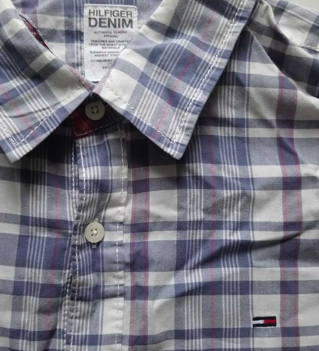 Ładna męska koszula Tommy Hilfiger rozmiar XXL kratka