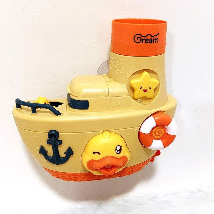 Łódź fontanna z bańkami do kąpieli zabawka wodna