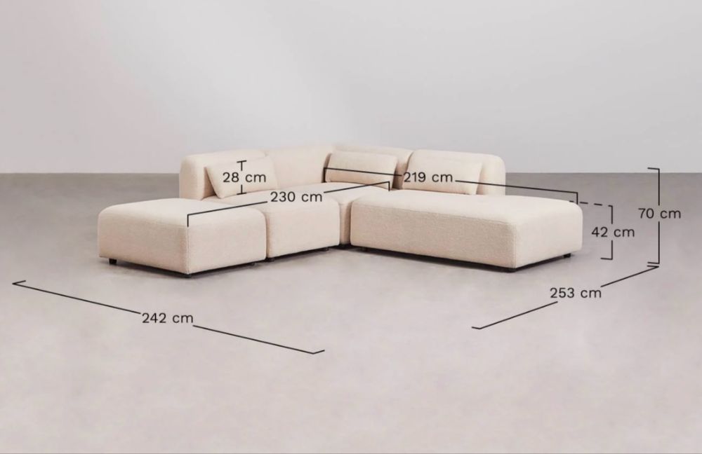 Sofa modular 5 lugares