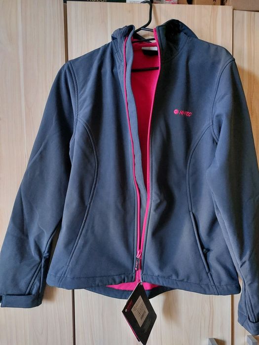 HI-TEC CARIA Moon grey Kurtka damska SOFTSHELL wodoodporna L