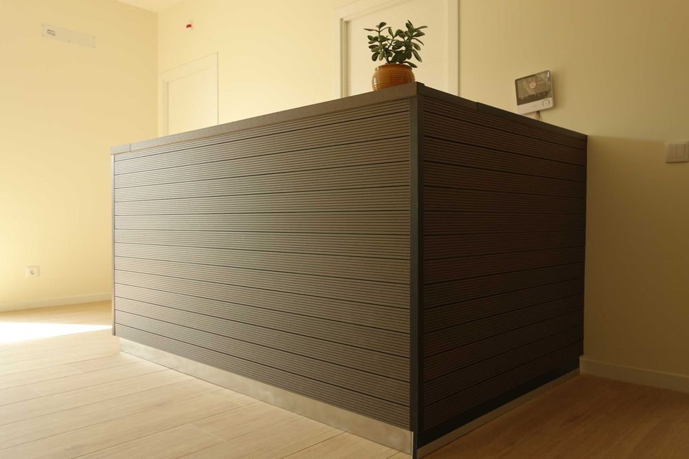 Ripas madeira WPC para Cercas - Piso - Decoração - Móveis.