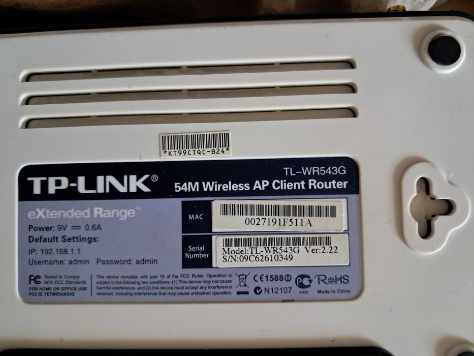 TP-LINKWR543G Router, pudełko