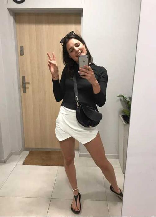 Czarna bluzka longsleeve BIZUU apres-midi, Rozmiar XS, Klasyk