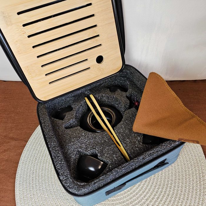 Дорожній чайний набір +❱ сервіз на 4 персони ❰+ для чайної церемонії