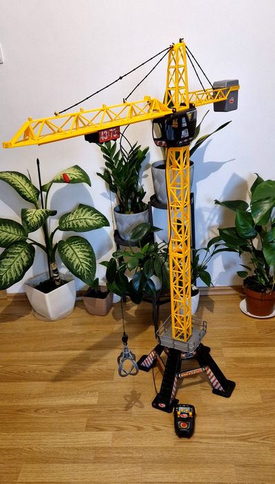 MEGA dźwig Dickie Toys 120 cm – sterowany pilotem, obrót 350°