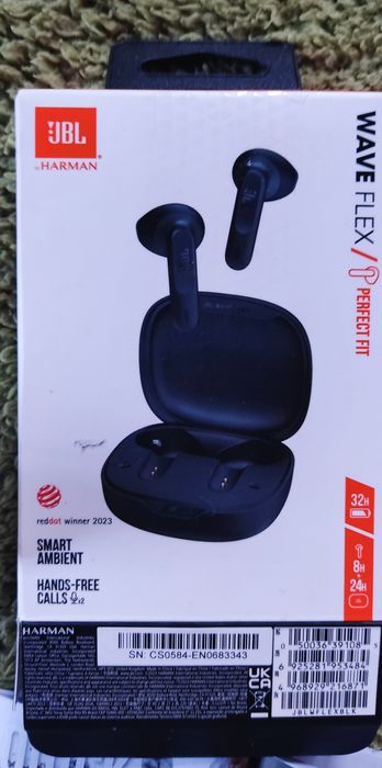 Auriculares True Wireless Bluetooth JBL Wave Flex como novos!