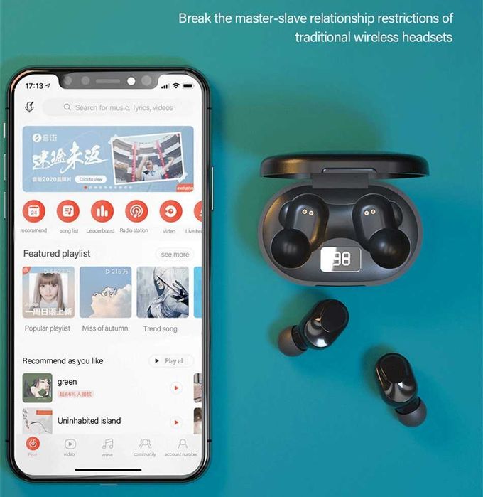 Lenovo XT91 Auricular Fones Earphones Wireless Bluetooth Originais NOV