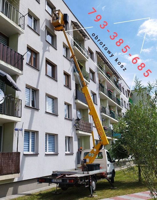 Podnośnik koszowy, zwyżka (5pietro) wynajem, usługi