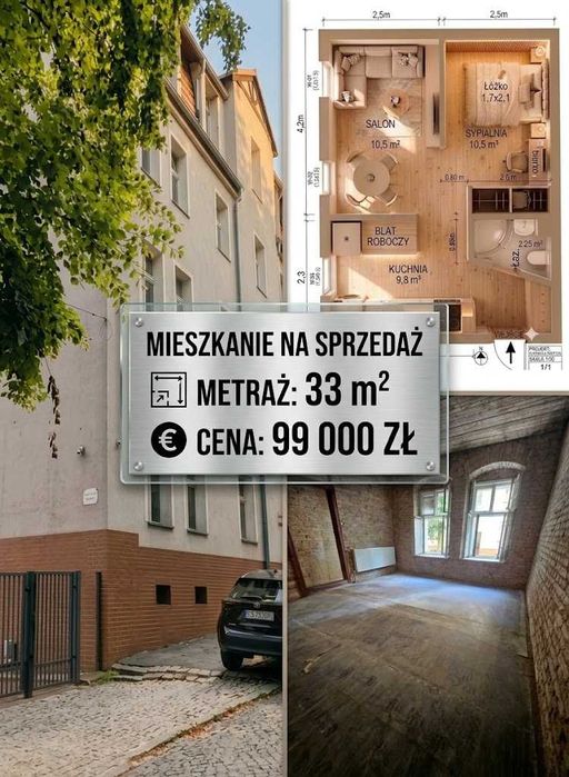 Wałbrzych/Podgórze/ 2 pokoje/2 piwnice/super budynek/wysoki parter