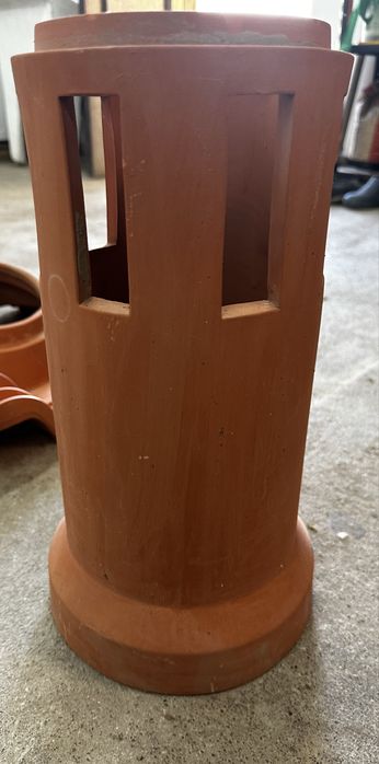 Conjunto chaminé ceramica - telha, tubo e chapéu