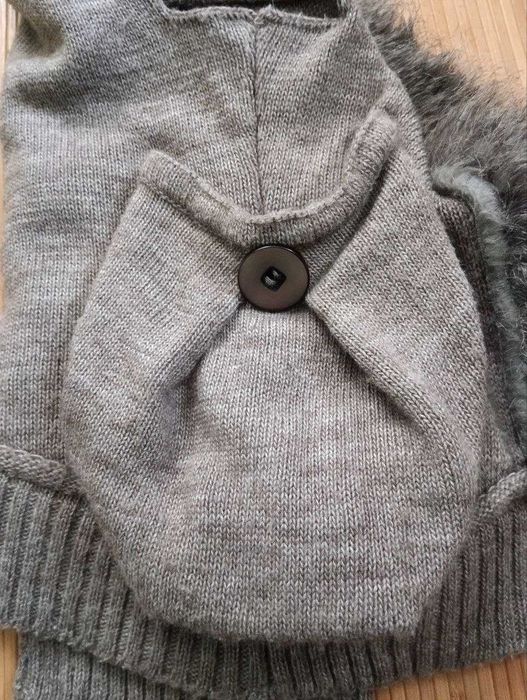 Жилет жіночий трикотаж, жилетка с меховой опушкой р S-М