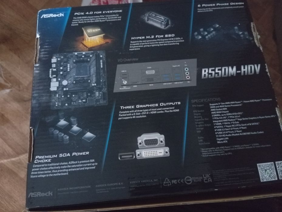 Не актуально Материнська плата "asrock b550m HDV". Читайте опис