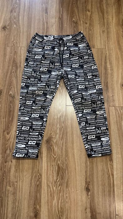 Spodnie Zara Print XL Czarno-Białe