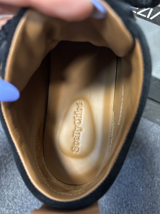 See by chloe skórzane snekersy plato platformy sneakers zamszowe