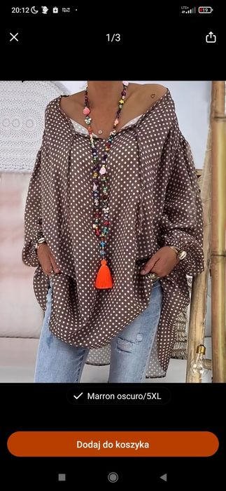 Bluzka tunika plus size 3XL