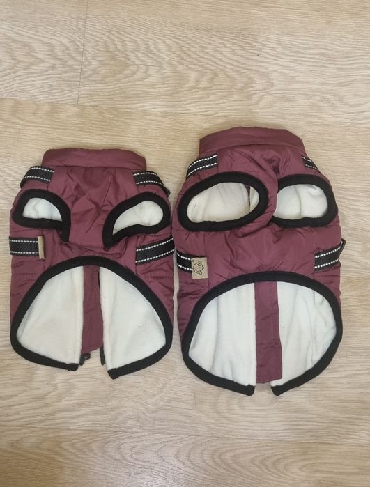 Одежда для собак ,непромокаемая теплая жилетка с шлейкой