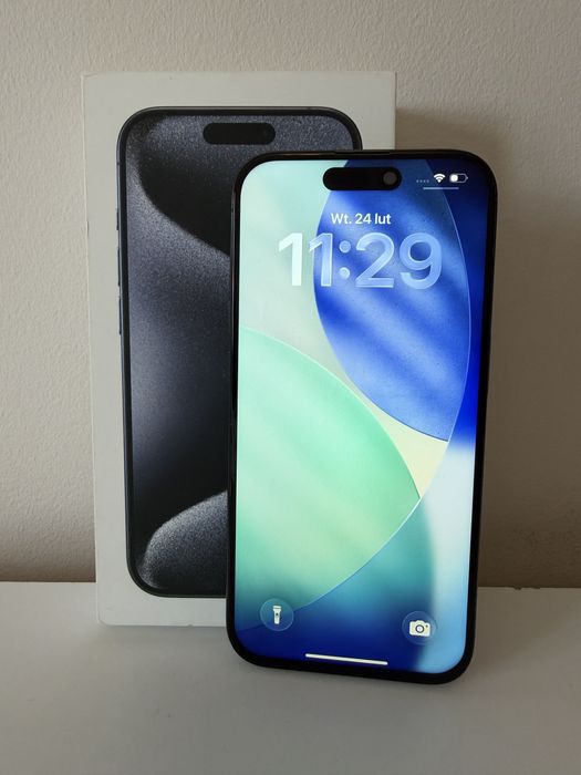 Iphone 15 pro niebieski 256gb kondycja 100%