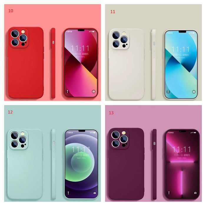 Чехол силиконовый квадратная форма Iphone 11 12 13 Pro max опт
