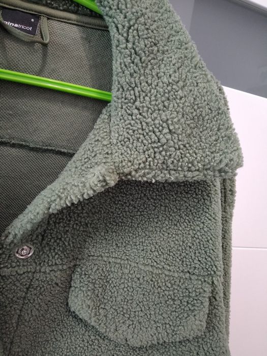 Kurtka bluza baranek polar butelkowa zieleń