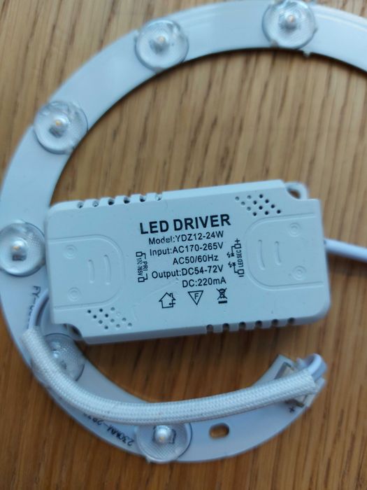 Wkład do plafonu moduł lampy LED 15W 230V biały zimny