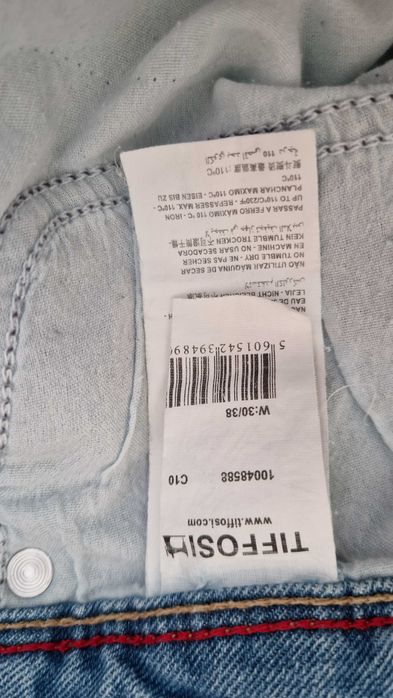 Calças homem tifosi n38 n42 perna justa