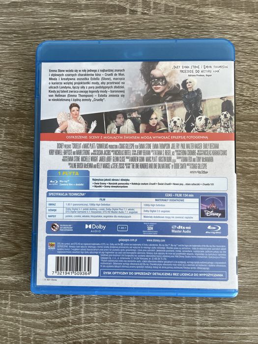 Cruella blu ray film disney 101 dalmatyńczyków
